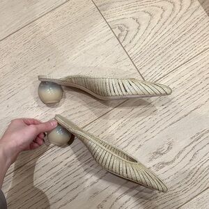 Cult Gaia Raffia Straw Mule Kitten Heels